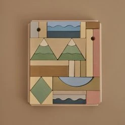 Raduga Grëz Toys Handmade Wooden Mountain Building Blocks