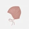 FUB Baby Wool Merino Wool Pointelle Baby Bonnet - Blush