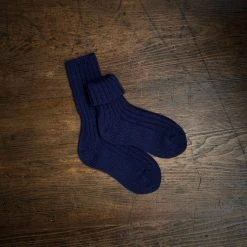 Grödo Baby Wool Organic Wool Long Kids Socks - Navy