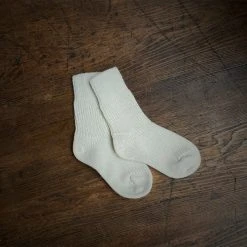 Grödo Baby Wool Organic Wool Chunky Rib Socks - Natural
