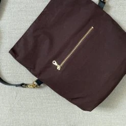 Kate Sheridan Exclusive Waxed Cotton Fold Bag - Burgundy