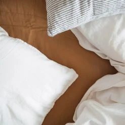 Studio Feder Organic Cotton Flat Sheet - Caramel - Single Home & Baby Care