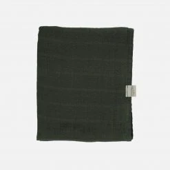 Poudre Organic Organic Cotton Pavot Muslin/Small Scarf - Forest Green