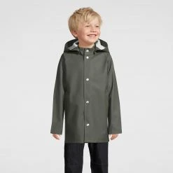 Stutterheim Mini Raincoat - Green Cotton & Linen