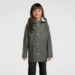 Stutterheim Mini Raincoat - Green Cotton & Linen
