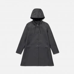 Stutterheim Women's Classic Mosebacke Raincoat - Black