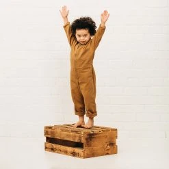 Monty & Co Cotton Engineer Boilersuit - Tan Cotton & Linen