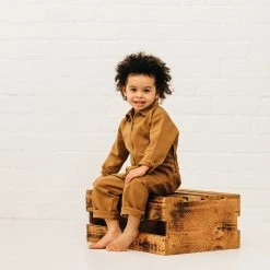 Monty & Co Cotton Engineer Boilersuit - Tan Cotton & Linen