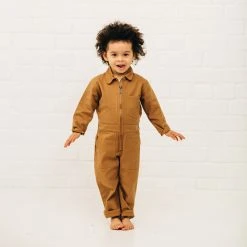 Monty & Co Cotton Engineer Boilersuit - Tan Cotton & Linen