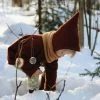 Kleine Schobbejak Wool/Cotton Sherpa Pixie Hooded Coat - Terracotta Kids Wool
