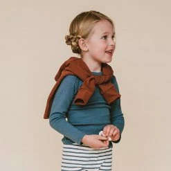 Mabo Organic Cotton LS Lap Tee - Azure