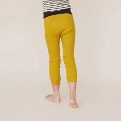 Mabo Cotton & Linen Organic Cotton Leggings - Chartreuse