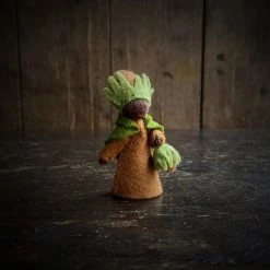 Fairies Handmade Small Wool Fairy - Hazelnut - Black Toys