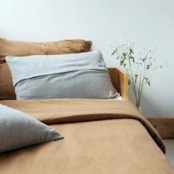 Poudre Organic Home & Baby Care Linen/Cotton Fitted Muslin Sheet - Evening Sand Or Brown Sugar