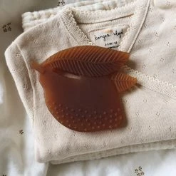 Konges Sløjd Natural Rubber Flat Fruit Teether - Lemon