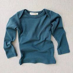 Mabo Organic Cotton LS Lap Tee - Azure