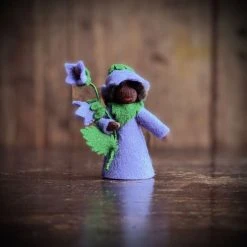 Fairies Handmade Wool Flower Fairy - Bellflower - Black Toys