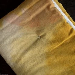 Whole Hand Dyed Wool Crepe Mini Wawa Quilt - Watercolour Pink/Ochre