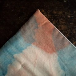 Whole Baby Gifts Hand Dyed Wool Crepe Mini Wawa Quilt - Watercolour Pink/Blue