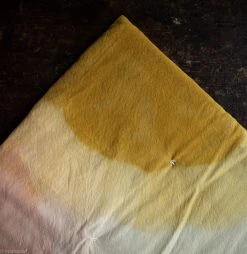 Whole Hand Dyed Wool Crepe Mini Wawa Quilt - Watercolour Pink/Ochre