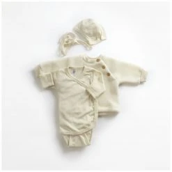 Engel Organic Merino Wool & Silk Bonnet - Natural Baby Wool