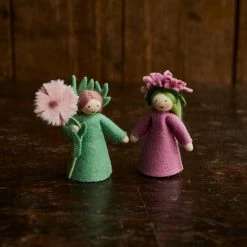 Fairies Handmade Wool Fairy With Flower Headdress - Lilac - White