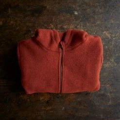 Engel Women's 100% Organic Merino Wool Fleece Jacket - Terracotta