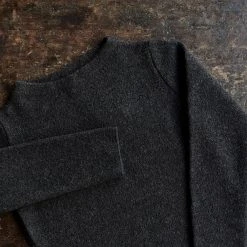 Reiff Adults Women's Organic Merino Wool Crepe Sweater - Antracite