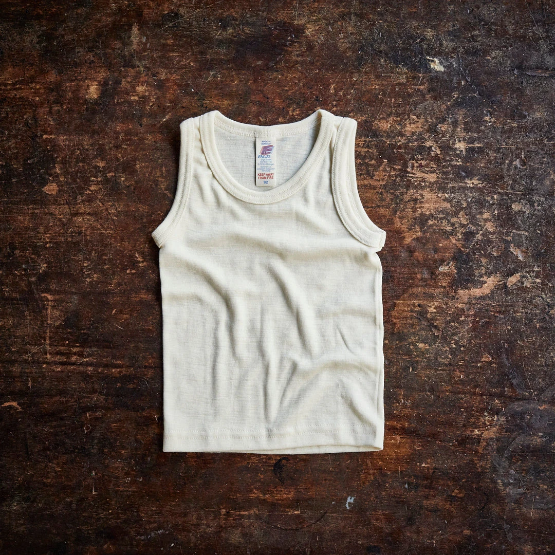Engel Organic Merino Wool & Silk Sleeveless Vest - Natural