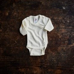 Engel Organic Merino Wool & Silk Premature Wrap Body - Natural