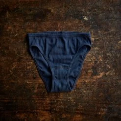 Engel Adults Women's Organic Cotton Rib Bikini Briefs - Indigo