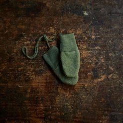 Engel 100% Organic Merino Wool Fleece Mittens - Reed Melange Baby Wool