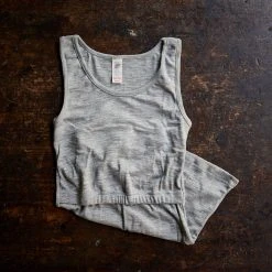 Engel Adults Women's Organic Merino Wool & Silk Maternity Top - Grey