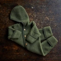 Engel 100% Organic Merino Wool Fleece Suit - Reed Melange Baby Wool