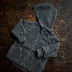 Engel Organic Boiled Wool Zip Jacket - Lava Baby Wool