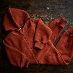 Engel Organic Boiled Wool Zip Suit - Magma Baby Wool
