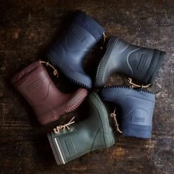 Bisgaard Natural Rubber Boots - Wool Lined - Black Shoes