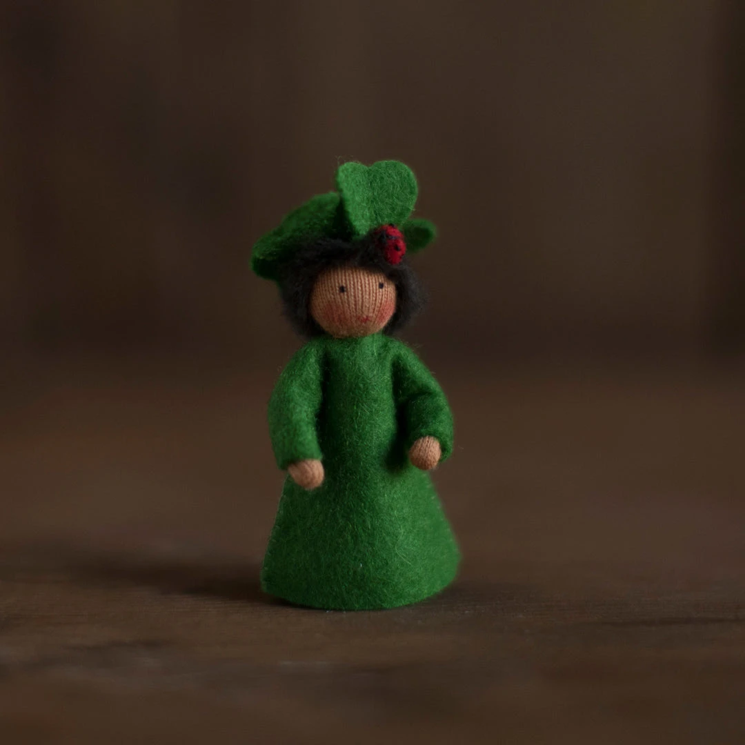 Fairies Handmade Small Wool Flower Fairy - Clover Boy