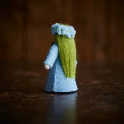 Fairies Handmade Wool Fairy With Flower Headdress - Forget Me Not - White