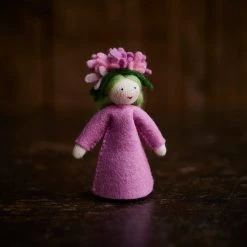 Fairies Handmade Wool Fairy With Flower Headdress - Lilac - White