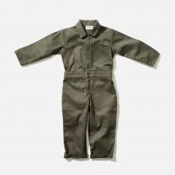 Monty & Co Cotton & Linen Cotton Engineer Boilersuit - Olive