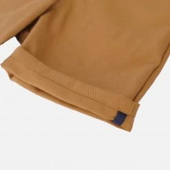 Monty & Co Cotton Porter Short Dungaree - Tan Cotton & Linen