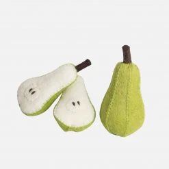 Papoose Toys Felted Wool Fruit Pear - Set Of 3 Pieces