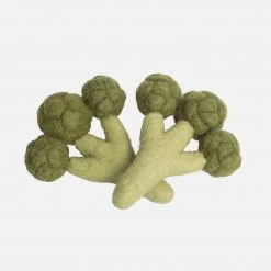 Papoose Toys Felted Wool Vegetable Broccoli - Set Of 2