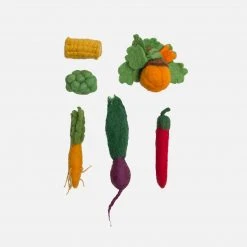 Papoose Toys Felted Wool Mini Vegetable Set - Boxed