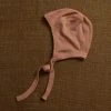 SISKIN Merino Wool/Silk Pointelle Bonnet - Rosewood