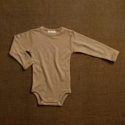 SISKIN Merino Wool/Silk Pointelle Body - Caramel