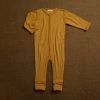 SISKIN Merino Wool Rib Pyjamas / Romper - Ochre Baby Wool