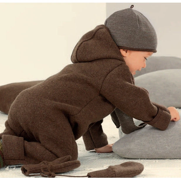 Disana Exclusive Organic Boiled Merino Wool Overall - Hazelnut Baby Wool