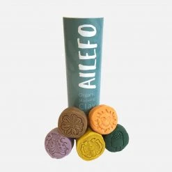 Ailefo Organic Modelling Play Dough Medium Tube - 5 Forest Colours